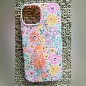 iPhone 15 floral loopy case